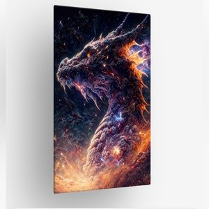 “The Rainbow Dragon” Metal Print